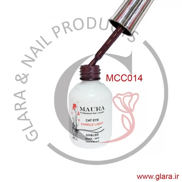 لاک ژل چشم گربه ای شمعی maura MCC014