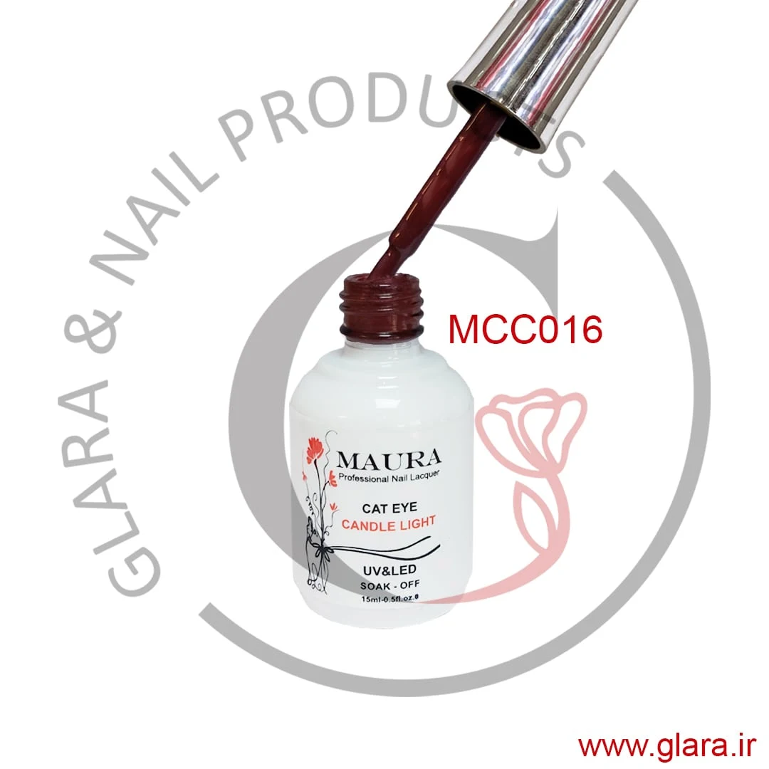 لاک ژل چشم گربه ای شمعی maura MCC016