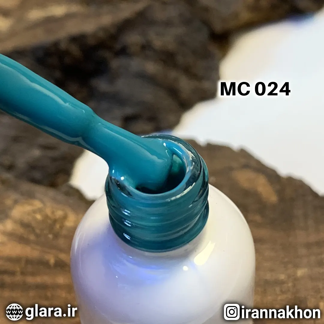 لاک ژل سبز آبی کد MC24